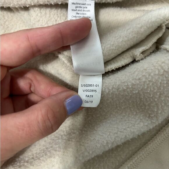 ATHLETA Women's Cream 24/7 Funnel Turtle Neck Tunic Sweatshirt - Picture 10 of 10